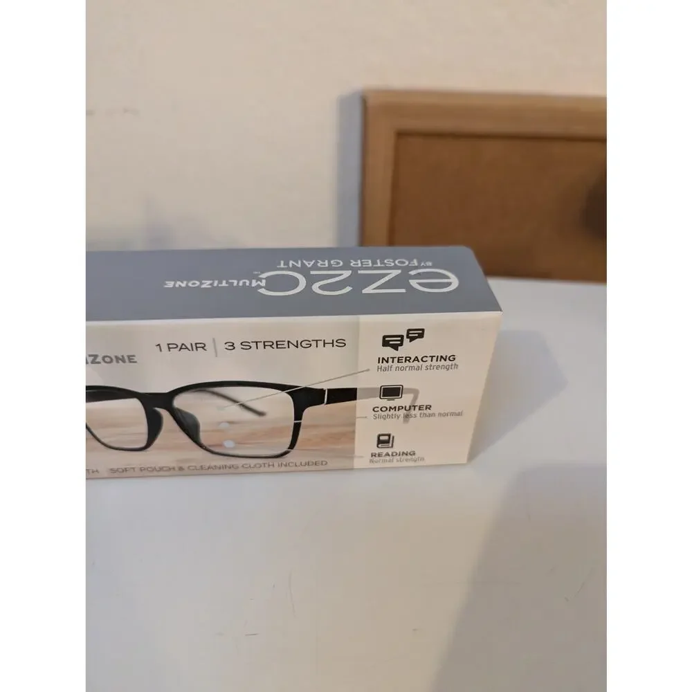 Foster Grant EZ2C Multizone Advanced Reading Glasses McKay MF & 606 BLU +1.00